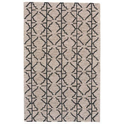Enzo Transitional Geometric Black/Taupe/Gray Area Rug