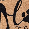 HomeRoots 18" X 30" Beige and Black Coir Dog Outdoor Door Mat - 4 of 4