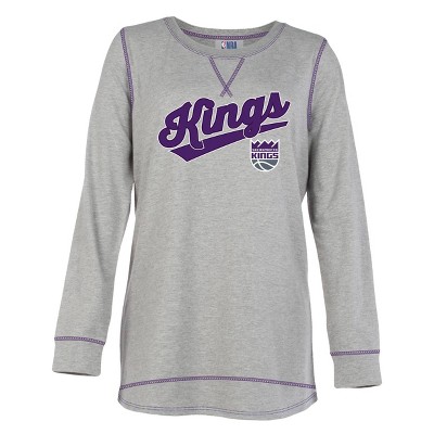 New Era Women's New Era White Sacramento Kings Sleeve Stripe Raglan Long T- Shirt