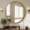 BEAUTYPEAK Round Wall Mirror 24"x24" Antique Beaded Resin Frame Vanity Mirror - 2 of 4