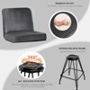 Bekrvio 26" Swivel Counter Height Bar Stools with Back-Faux Leather/Velvet Upholstered, V-Shaped Metal Legs-Modern Counter Stools for Kitchen Island - 3 of 4