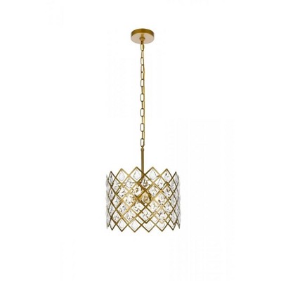 Elegant Lighting Lyla 13 inch pendant in brass