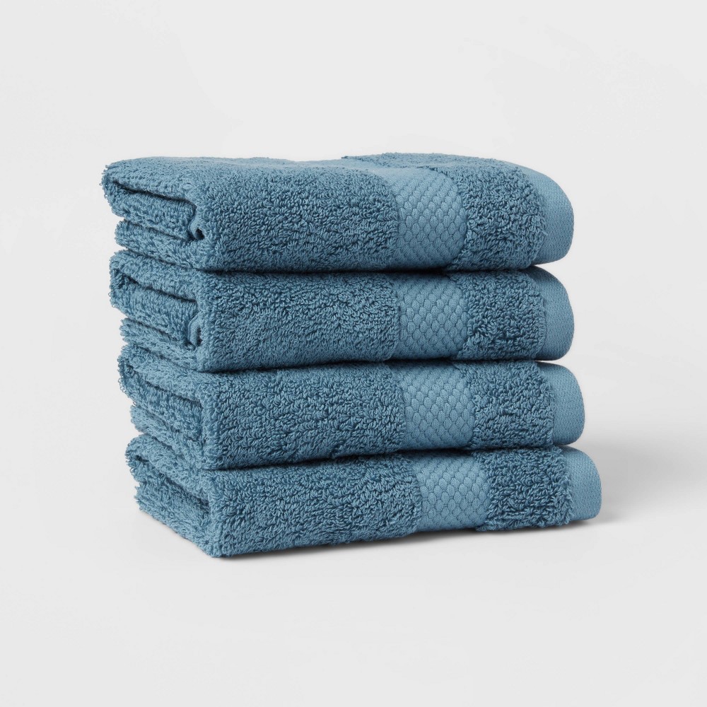 Photos - Towel 4pc Performance Plus Washcloths Turquoise - Threshold™