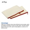 Unique Bargains Canvas Zipper Blank Home Office Travel File Bags 4 Pcs - 3 of 3