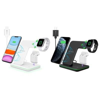 INTOVAL CARGADOR INALÁMBRICO CARGADOR 3 EN 1 PARA IPHONE/IWATCH/AIRPODS  ESTACIÓN DE CARGA CERTIFICADA QI PARA IPHONE 13/