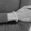 Black Bow Jewelry 5mm 14k White Gold D/C & Florentine Engraved Hinged Bangle Bracelet - 3 of 4