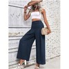 Women's Minimalist Draped Solid Color High - Waisted Wide - Leg Casual Pants, Comfortable and Stylish Trousers for Daily Wear - 3 of 4