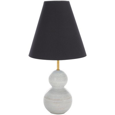 Josie 19" Velvet/Metal Table Lamp - TBL2030 - Green/Antique Brass - Safavieh