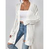Clearlove Womens Open Front Lightweight Cardigan Sweaters Crochet Long Sleeve Cardigans Summer Boho Beach Swimsuit Cover Up. - 4 of 4