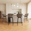 Lyngins Set of 2 Counter Height Bar Stools, Modern 360° Swivel Bar Stools with Metal Legs &  Anti-Slip Pads, Velvet Bar Chair/Dining Chair - 4 of 4