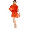 LA LEELA Women's Beachwear Summer Swim Beach Dress Cover Ups for Swimwear Women Plus Size Wear Swimsuit Coverups for Women Cover-up 2X-3X Orange,Solid - 2 of 3