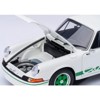 Porsche 911 Carrera 2.7 RS Grand Prix White with Green Stripes and Wheels 1/18 Model Car by Autoart - 4 of 4