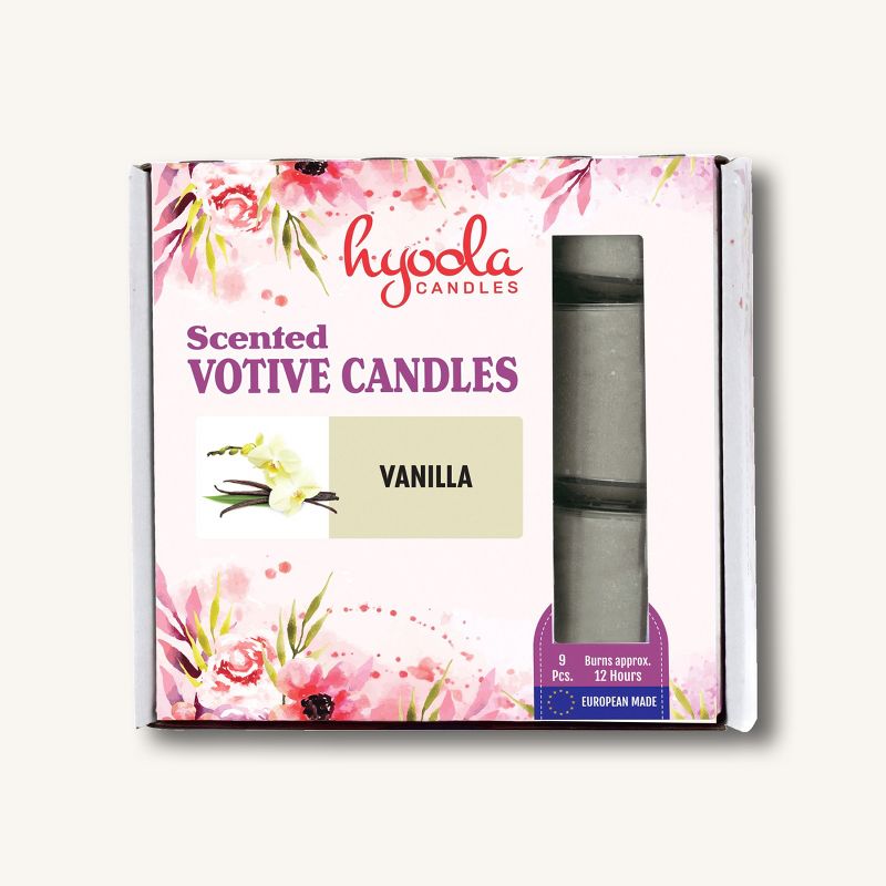 Hyoola Scented Votive Candles - Vanilla - 12 Hours - 9 Pack, 3 of 4