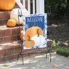 Evergreen Garden Flag Plaid Pumpkins Linen Double Sided Indoor Outdoor Decor 18" x 12.5" - 2 of 4