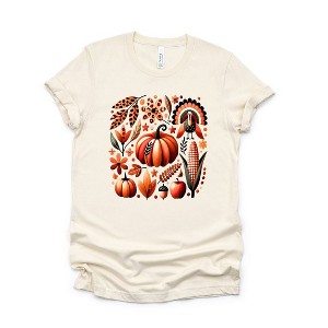 Simply Sage Market Women's Thanksgiving Boho Short Sleeve Graphic Tee - 2XL - Cream - 1 of 4
