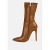NAGINI Over Ankle Pointed Toe High Heeled Boot in Tan Women - 4 of 4
