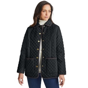 Jessica London Women's Plus Size Snap-Front Quilted Coat - 1 of 4