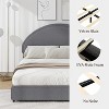 Double Bed Frame with Padded Bed Ring and Lambswool Headboard Platform, Cloud-Like Bed Frame with Soft Rounded Corners, Easy to Assemble - 4 of 4