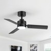 Airsurfer 36-in Matte Black Ceiling Fan with Light, 3 Blades in Black & Brown, Remote Included, LED Color-Changing, 5" Downrod - 4 of 4