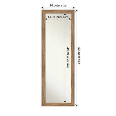 Rustic Brown Full Length Rectangular Wood Mirror
