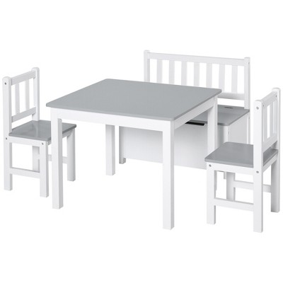 Qaba 3-in-1 Kids Activity Table and Chairs Set with 3 Surfaces