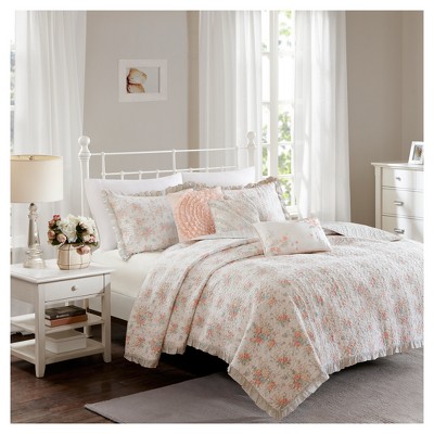 Desiree Cotton Percale Quilted Coverlet Bedding Set