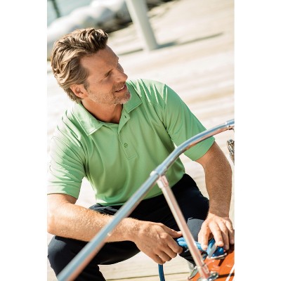 Cutter & Buck Cb Drytec Genre Textured Solid Mens Polo Navy Blue