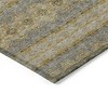 Gold Gray And Silver Floral Medallion Washable Indoor Outdoor Area Rug - 4 of 4