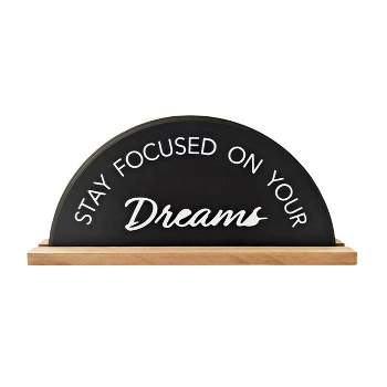 VIP Wood 11.8 in. Black Focus on Dreams Arch Table Decor