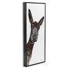 Stupell Industries Donkey Peering Happily Casual Farm Portrait Black Framed Giclee Art - 3 of 4