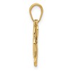 Black Bow Jewelry 14k Yellow Gold Key and Heart Shaped Lock Pendant, 8mm - 2 of 4