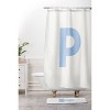 Deny Designs April Lane Art Block Monogram Shower Curtain - 3 of 3