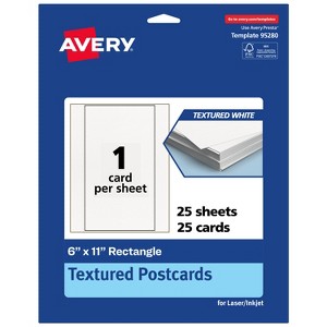 Avery Matte White Postcards, 6" x 11" Rectangle - 1 of 4