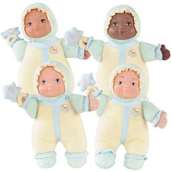 Kaplan Early Learning My 1st Baby Doll 12" Soft Body Doll - Set of 4