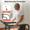 Electric Foldable Walking Pad Treadmill for Seniors with Long Safety Handrails, LED Display, Heart Rate Monitor, 300 lbs Weight Capacity - 3 of 4