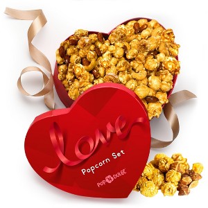 Gourmet Popcorn Caramel and Candied Nuts Heart-Shaped Gift Box - 1 of 4