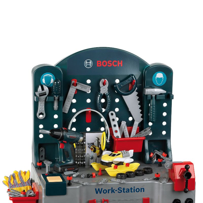 Theo Klein Bosch Jumbo Work Station Workbench Premium DIY Children's Toy Toolset Kit with Accessories for Kids Ages 3 Years Old and Up, 2 of 7