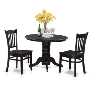 Kitchen Table Set 5 Piece - Round Dining Table with Chairs - Modern Bistro Style Furniture - 1 of 4
