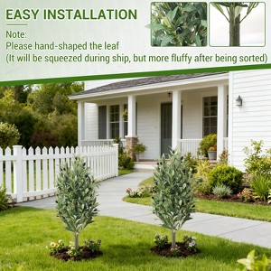 2-3FT Artificial Trees Indoor, Faux Tree, Artificial Planter, Artificial Fake Tree Flower , Thanksgiving Christmas, Artificial Plants for Home Decor - 1 of 4