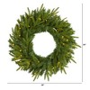 Nearly Natural 24-in Long Pine Artificial Christmas Wreath with 35 Clear LED Lights - 2 of 3