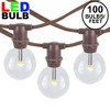 Novelty Lights 100 Feet Heavy Duty Light Strings and Sets with 100 In-Line E12 Sockets, Brown Wire PVC Stringer, 12" Spacing, Non-Connectable - 2 of 4
