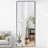 Dovelina Modern Rectangular Aluminium Fine Edge Black Hanging Mirror Decorative Wall Mirror - 3 of 4