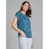 Jones New York Drop Shoulder Keyhole Neckline Top - 2 of 3