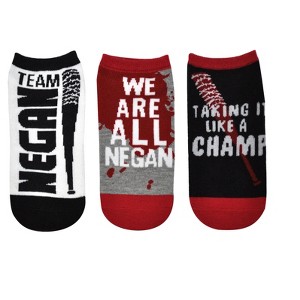The Walking Dead Team Negan 3 Pair Pack of Lowcut Socks - 1 of 3