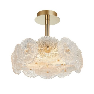 Artcraft Lighting Bloom 6 - Light Semi-Flush Mount in  Brass