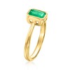 Ross-Simons 0.80 Carat Emerald Ring in 18kt Gold Over Sterling Size 6 - 2 of 3