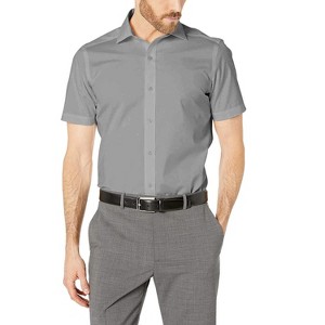 Mens Short Sleeve  Slim Fit Easy Care Dress Shirt - Colors - 1 of 3