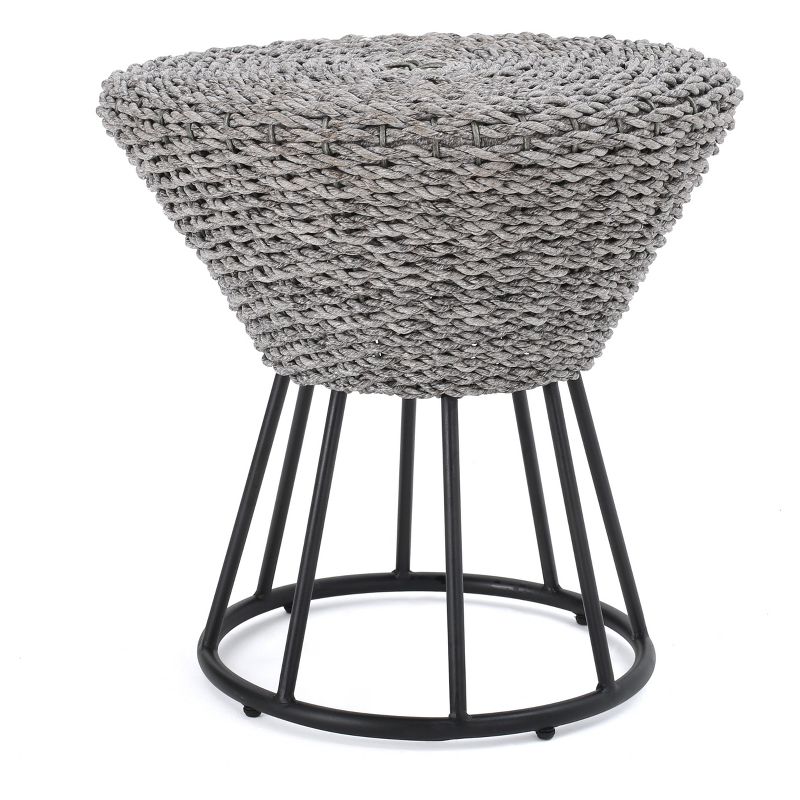 Crete Round Wicker Outdoor Side Table - Christopher Knight Home, 1 of 11