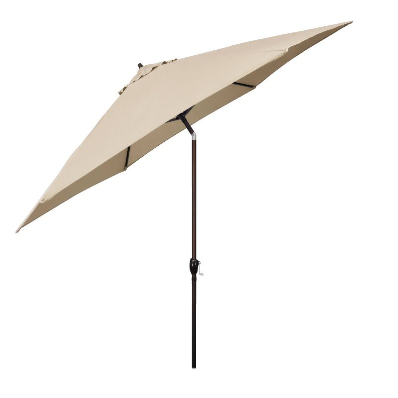 11&#39; x 11&#39; Aluminum Market Polyester Umbrella with Crank Lift Beige - Astella, 2 of 6
