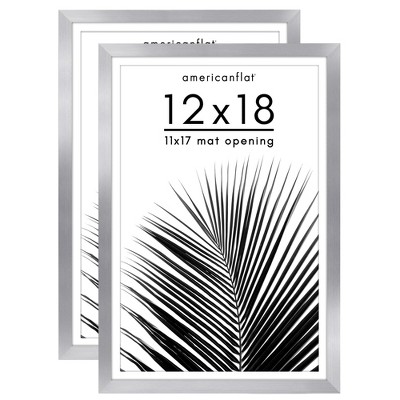 Americanflat 2 Pack of Picture Frames with Mat - Plexiglass Cover